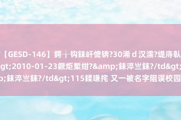 【GESD-146】鍔╁钩銇屽懡锛?30浠d汉濡?缇庤倝銈傝笂銈?3浜?/a>2010-01-23鐝炬槧绀?&銇淬亗銇?/td>115鍒嗛挓 又一被名字阻误校园小甜剧