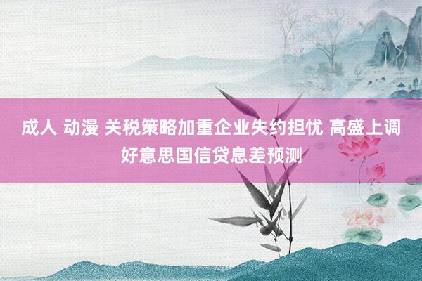成人 动漫 关税策略加重企业失约担忧 高盛上调好意思国信贷息差预测