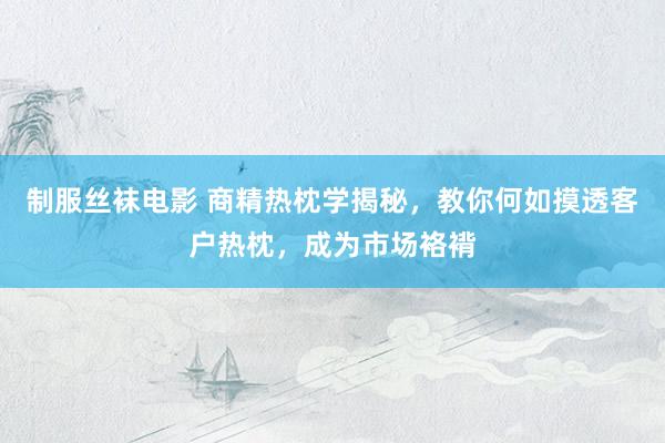 制服丝袜电影 商精热枕学揭秘，教你何如摸透客户热枕，成为市场袼褙